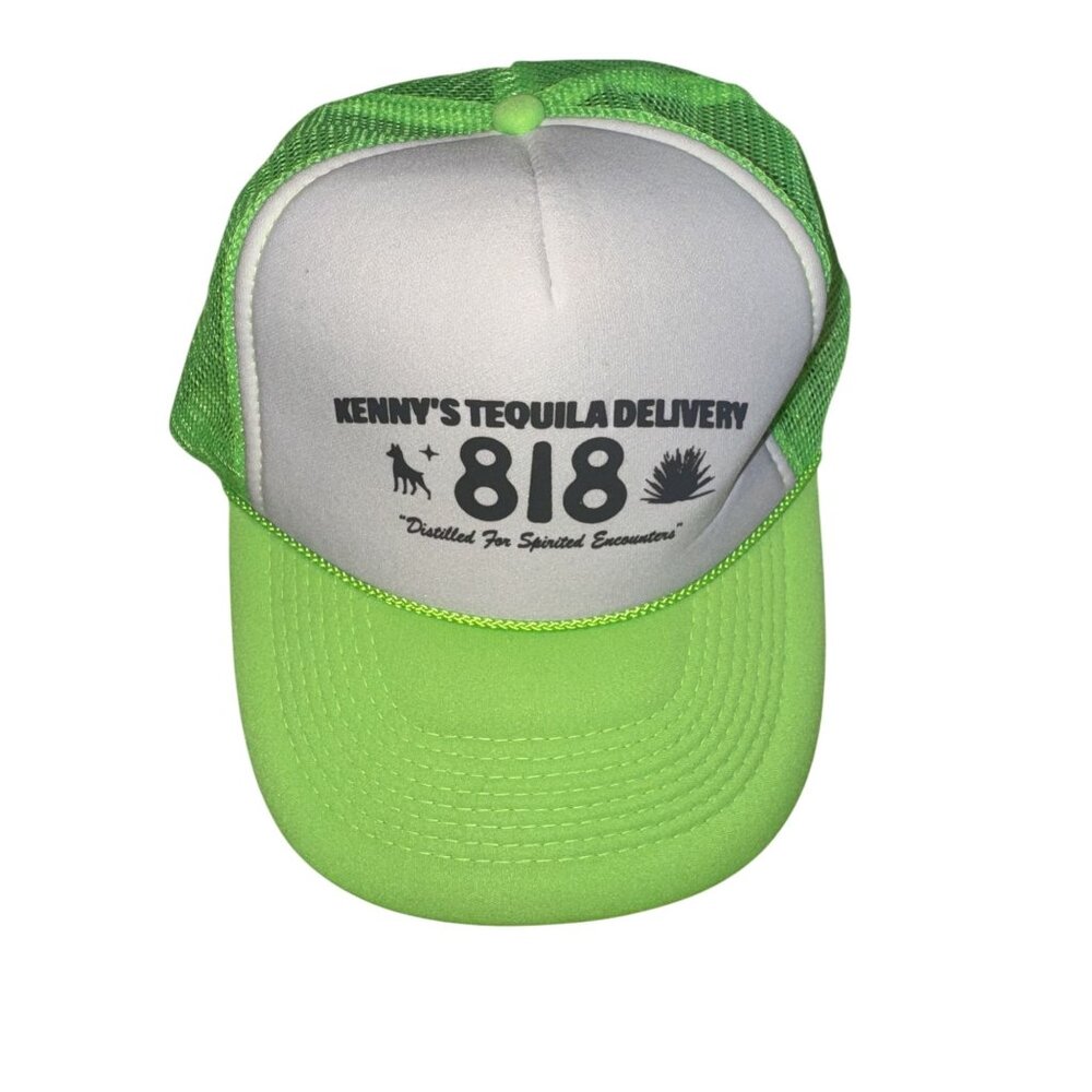 818 Tequila OTTO Kenny's Tequila Delivery Neon Green White Hat One Size OS